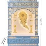 Mor Pankh Corian Marble Mandir with light img1- Designo temple store 2026