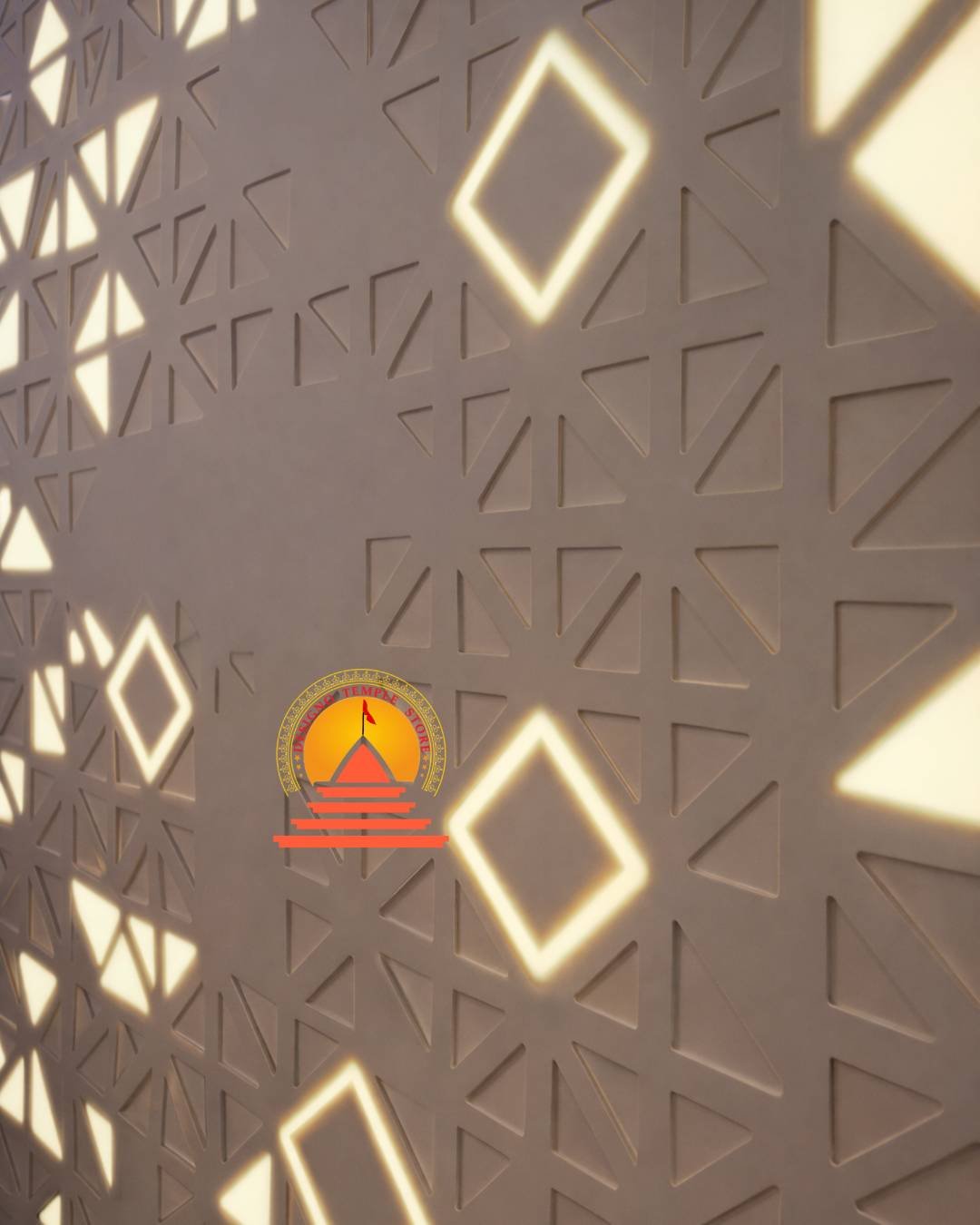 Designer Corian Wall Panel with Light img3- designotemplestore