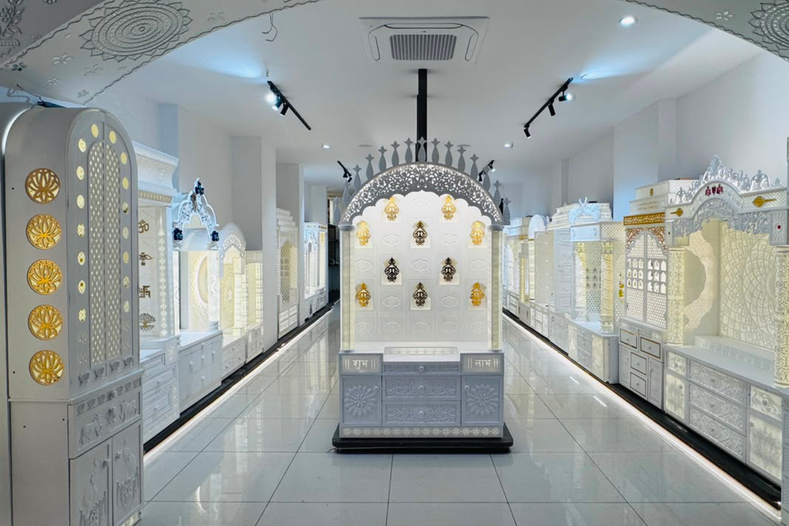 corian mandir in ahmedabad- designo temple store 111